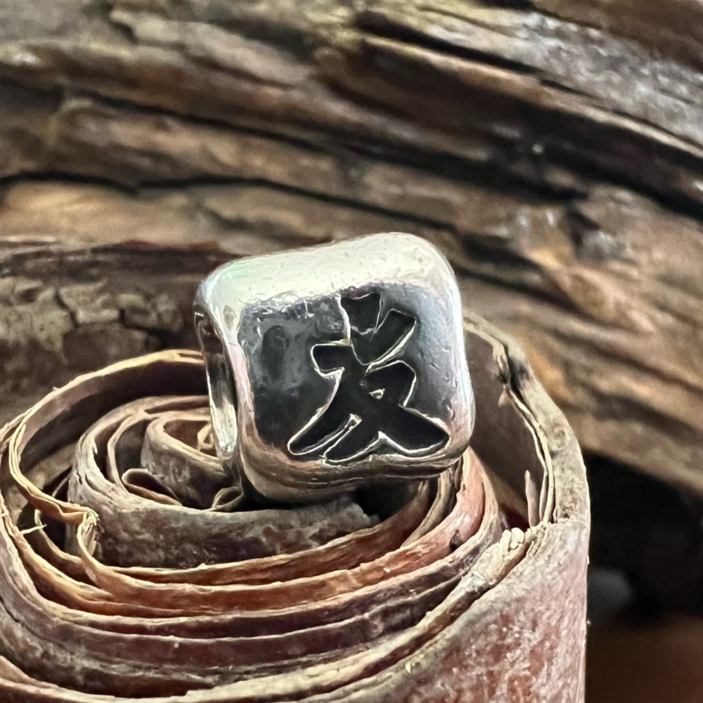 Authentic Pandora Charm Chinese Friendship Symbol 
Silver Character Friends Bead